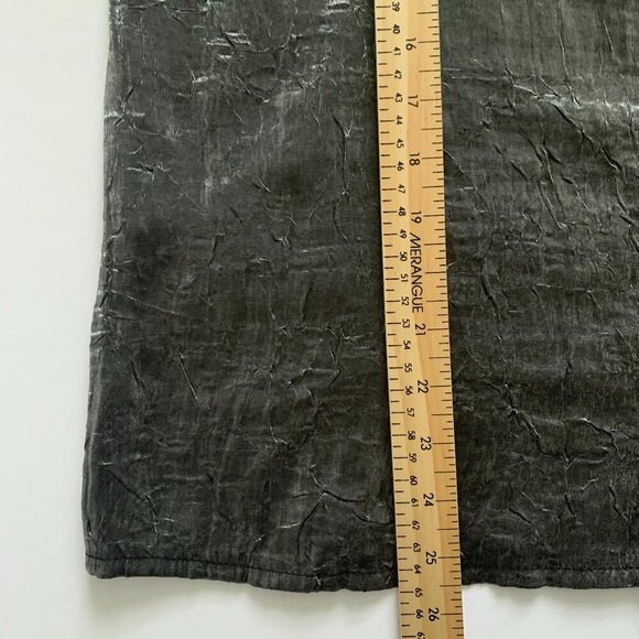 Vintage Y2K Shiny Silver Black Tank Top Cyber Punk Whimsigoth Witchy Grunge Rave - Picture 12 of 14